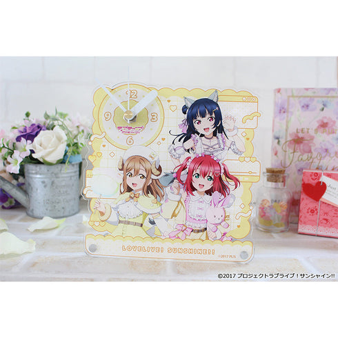 『ラブライブ!サンシャイン!!』描き下ろし アクリル置時計 【1年生】 アニマル衣装