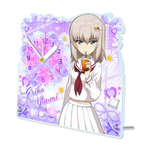 『ガールズ&パンツァー 最終章』描き下ろし アクリル置時計【逸見エリカ】ギャル制服ver.