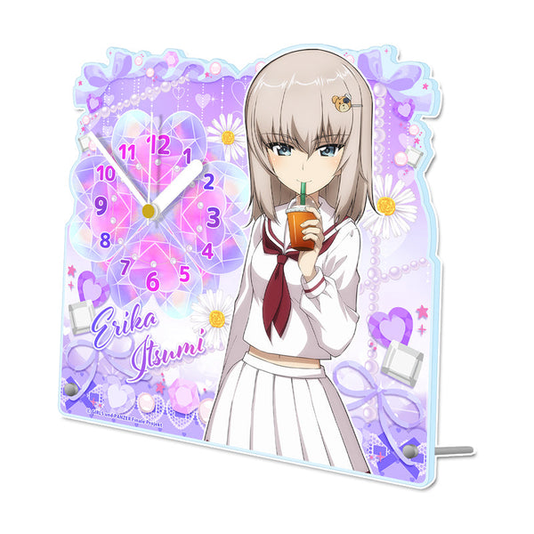 『ガールズ&パンツァー 最終章』描き下ろし アクリル置時計【逸見エリカ】ギャル制服ver.