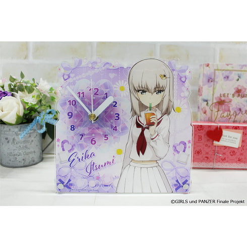 『ガールズ&パンツァー 最終章』描き下ろし アクリル置時計【逸見エリカ】ギャル制服ver.