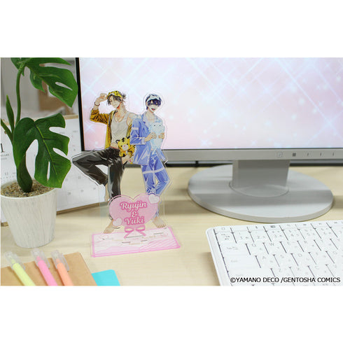 『しゅきしゅきMAXハート♡』山野でこ先生 描き下ろし ペアアクリルスタンド パジャマver.