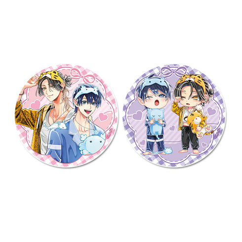 『しゅきしゅきMAXハート♡』山野でこ先生 描き下ろし BIG缶バッジセット【B】 パジャマver.