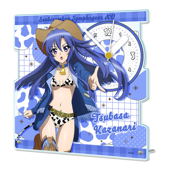 『戦姫絶唱シンフォギアXV』描き下ろし アクリル置時計【風鳴 翼】カウガールver.