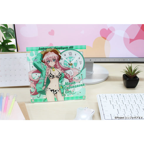 《戰姬絕唱 Symphogear XV》全新繪製 壓克力座鐘【瑪莉亞・卡登察夫娜・伊芙】牛仔女孩版