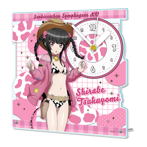 《戰姬絕唱 Symphogear XV》全新繪製 壓克力座鐘【月讀 調】牛仔女孩版