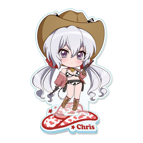 《戰姬絕唱 Symphogear XV》迷你巧克力壓克力立牌【雪音克莉絲】牛仔女孩版
