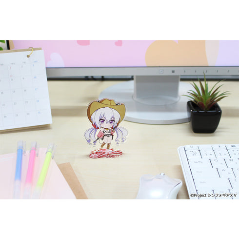 《戰姬絕唱 Symphogear XV》迷你巧克力壓克力立牌【雪音克莉絲】牛仔女孩版