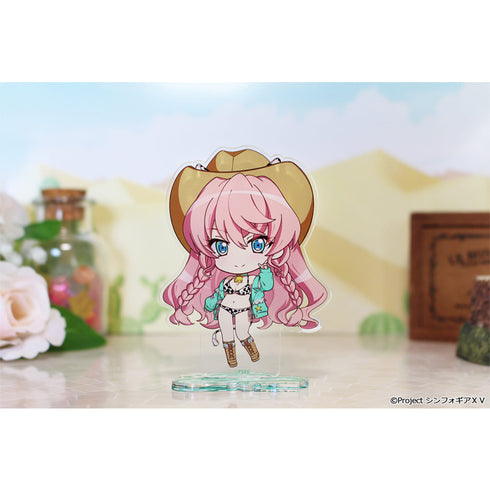 《戰姬絕唱 Symphogear XV》迷你巧克力壓克力立牌【瑪莉亞・卡登察夫娜・伊芙】牛仔女孩版