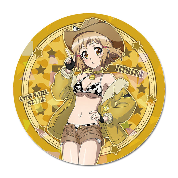 『戦姫絶唱シンフォギアXV』描き下ろし キラキラBIG缶バッジ 立花響 カウガールVer.