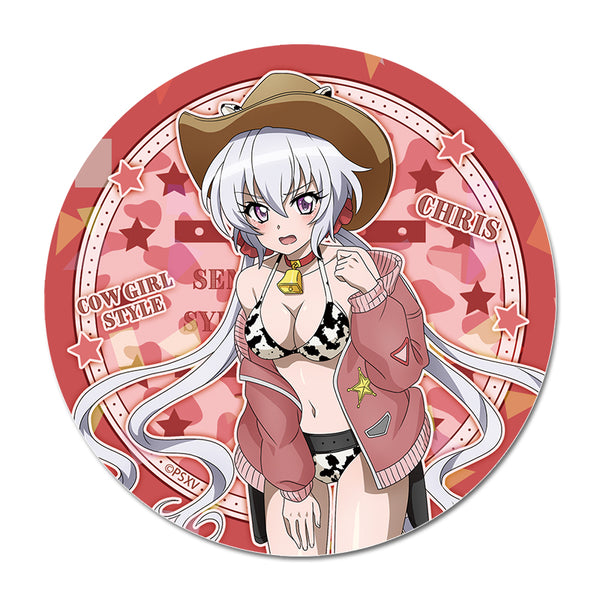 『戦姫絶唱シンフォギアXV』描き下ろし キラキラBIG缶バッジ 雪音クリス カウガールVer.