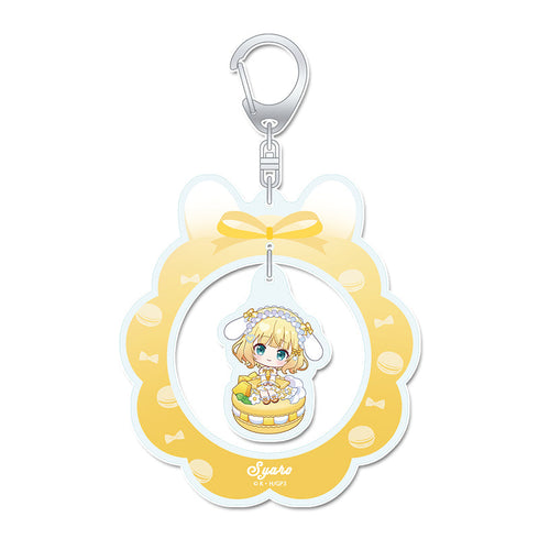 『ご注文はうさぎですか? BLOOM』ぷちちょこゆらゆらアクリルキーホルダー 【シャロ】 マカロンver.