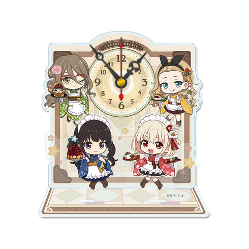 "Licorice Recoil" Petit Choco Mini Acrylic Table Clock - Japanese Maid Version