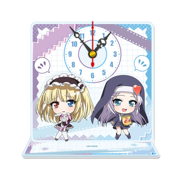 『僕は友達が少ない』ぷちちょこミニアクリル置時計【小鳩&マリア】