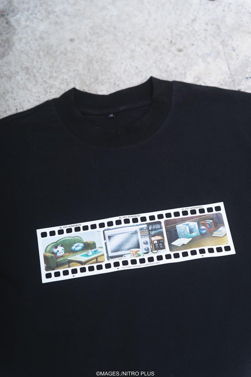 『STEINS;GATE』ラボメン 水墨画風 黒地カラーTシャツ Mサイズ