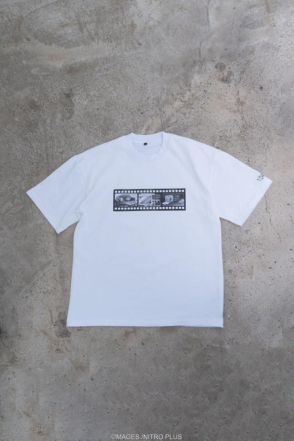 『STEINS;GATE』ラボメン 水墨画風 白地 モノクロTシャツ Mサイズ