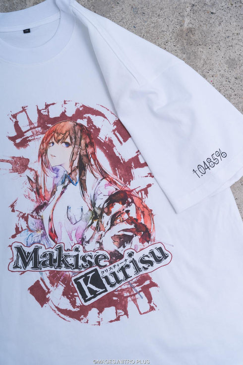 『STEINS;GATE』牧瀬紅莉栖 水墨画風 白地カラーTシャツ Mサイズ