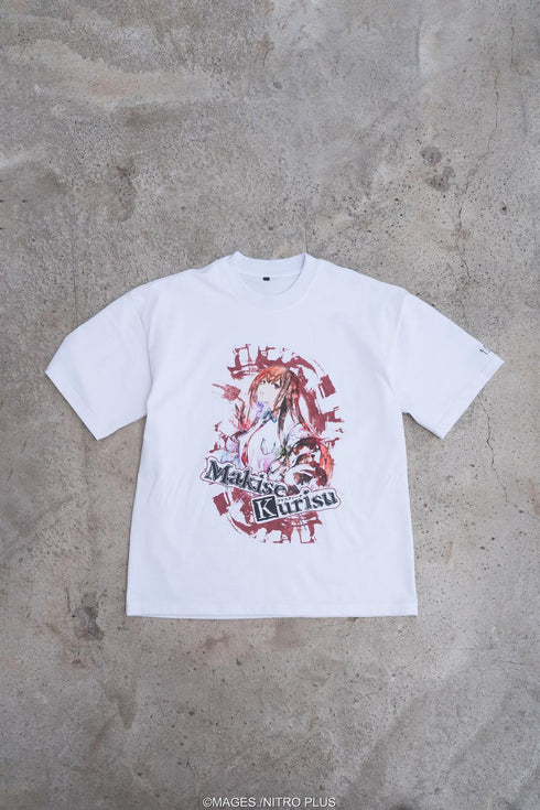 『STEINS;GATE』牧瀬紅莉栖 水墨画風 白地カラーTシャツ Lサイズ