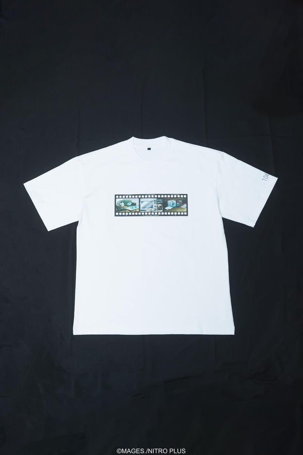 "STEINS;GATE" Lab Members Ink Wash Style White T-Shirt (Size L)