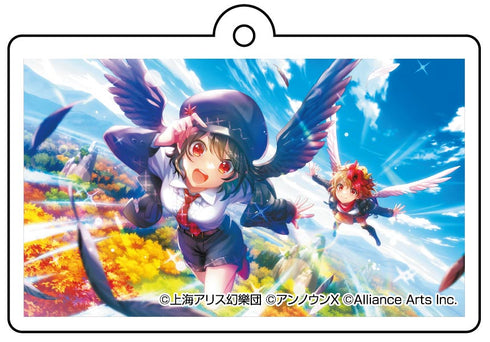 『東方ダンマクカグラ ファンタジア・ロスト』射命丸文「天翔ける黒と白の双翼」 アクリルキーホルダー