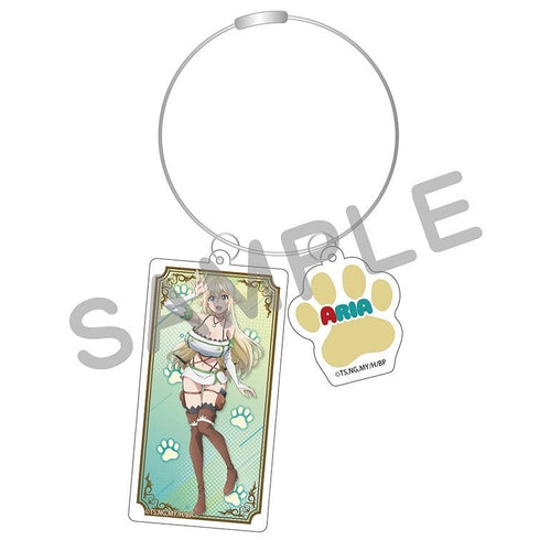 『Sランクモンスターの《ベヒーモス》だけど、猫と間違われてエルフ娘の騎士(ペット)として暮らしてます』ワイヤーアクリルキーホルダー アリア