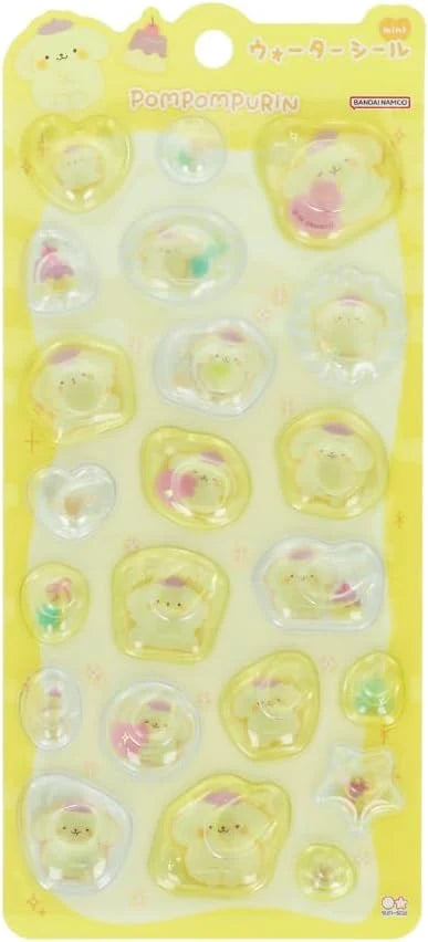 『三麗鷗』迷你水轉印貼紙☆MarshmallowPop 波姆波姆普林