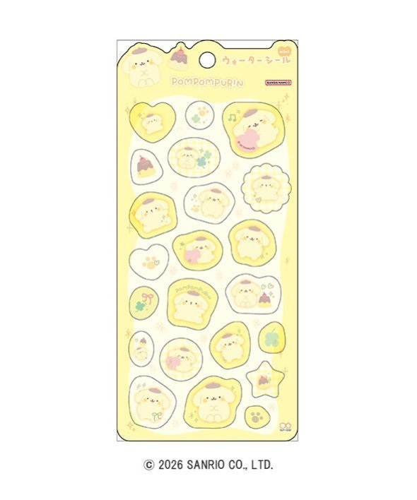 『サンリオ』ウォーターシールmini ステショ☆MarshmallowPop ポムポムプリン