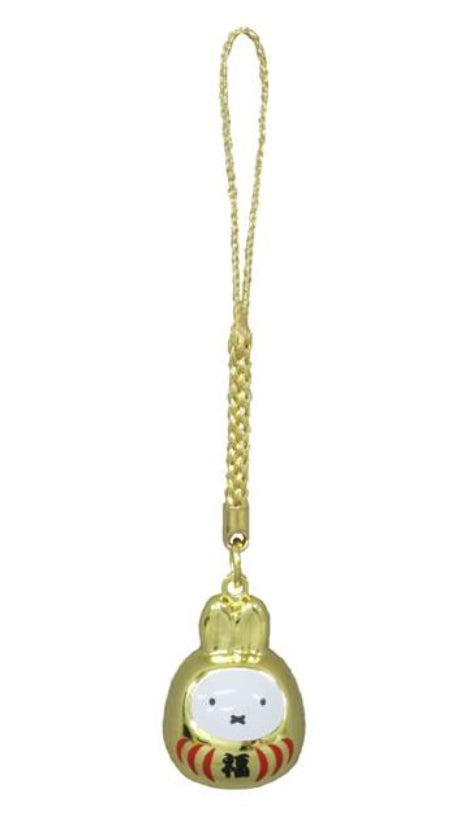 『ミッフィー』miffy 福だるま根付け鈴 金【202506再販】