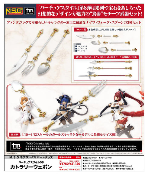 『M.S.G モデリングサポートグッズ』バーチュアスタイル08 カトラリーウェポン