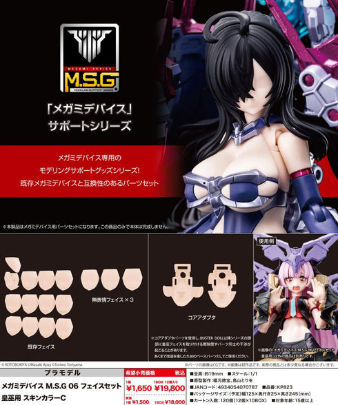 『メガミデバイス』M.S.G 06 フェイスセット 皇巫用 スキンカラーC