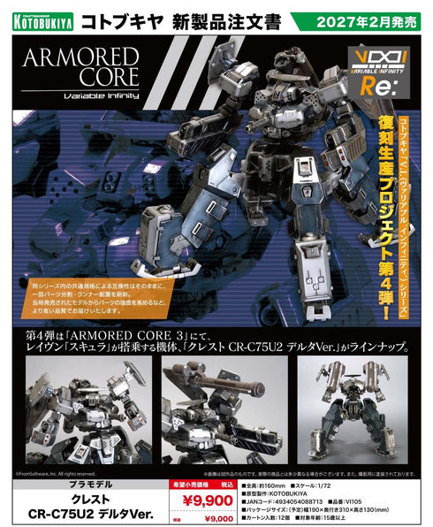 『アーマード・コア V.I.シリーズ』クレスト CR-C75U2 デルタVer.