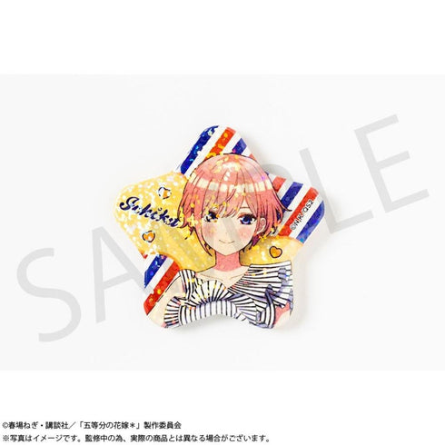 『五等分の花嫁*』グリッター星型缶バッジ 中野一花