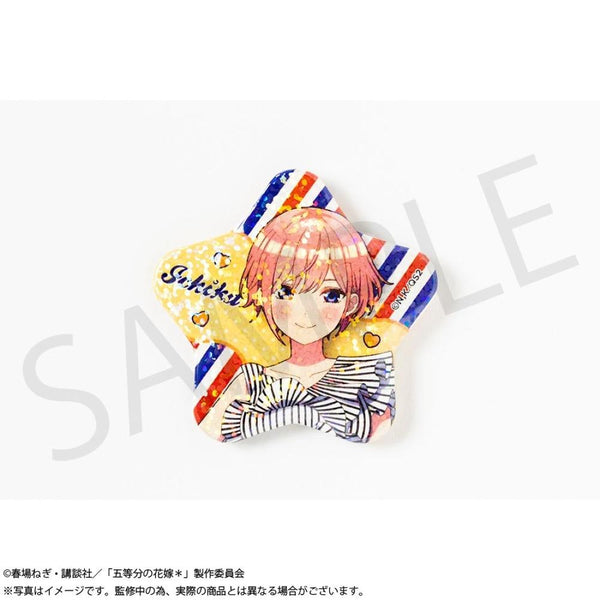 『五等分の花嫁*』グリッター星型缶バッジ 中野一花