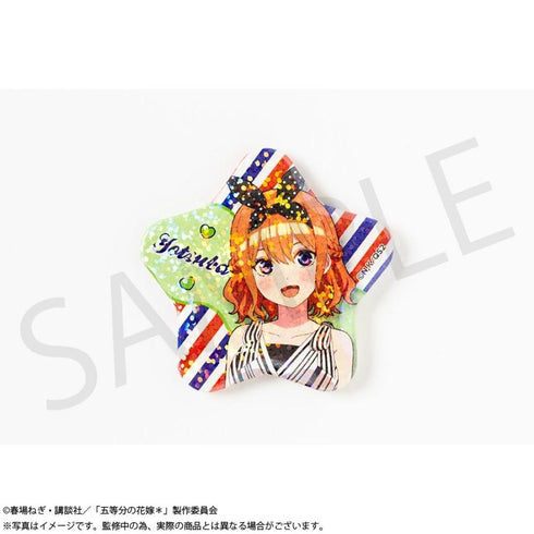 『五等分の花嫁*』グリッター星型缶バッジ 中野四葉