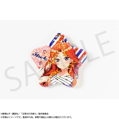 『五等分の花嫁*』グリッター星型缶バッジ 中野五月