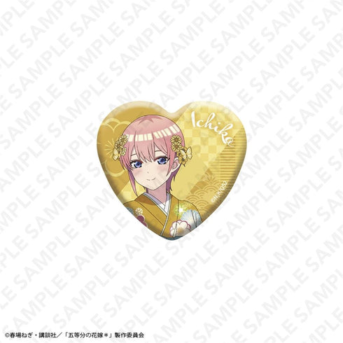 『五等分の花嫁*』オーロラハート型缶バッジ 中野一花