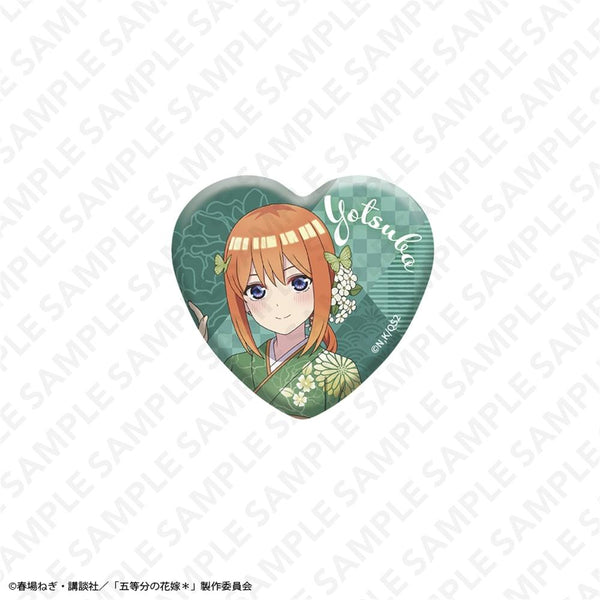 『五等分の花嫁*』オーロラハート型缶バッジ 中野四葉