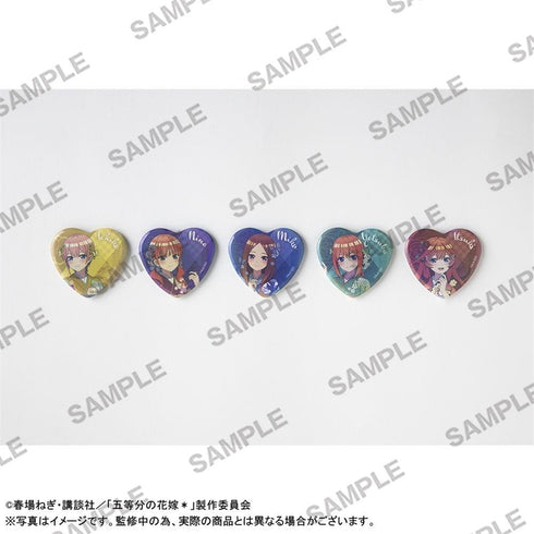 『五等分の花嫁*』オーロラハート型缶バッジ 中野四葉