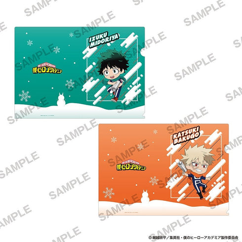『僕のヒーローアカデミア』A4クリアファイル2枚セット サバイバル雪合戦ver. 緑谷出久・爆豪勝己