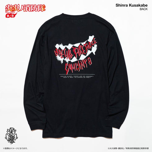『炎炎ノ消防隊』TVアニメ『 参ノ章』 EpicAniWear 森羅 日下部モチーフデザインロンT