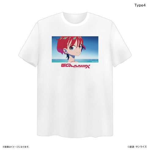 "Mobile Suit Gundam GQuuuuuuX" "Mobile Suit Gundam GQuuuuuuX" Big Silhouette T-Shirt Type 4