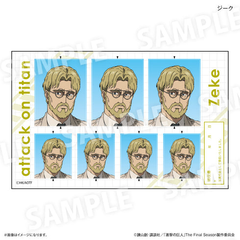 『進撃の巨人』進撃の巨人 証明写真風ステッカー ジーク