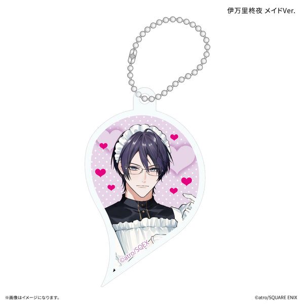 《校內戀愛就會被開除♡》校內戀愛就會被開除 心形連結壓克力鑰匙圈 伊萬里柊夜 女僕版