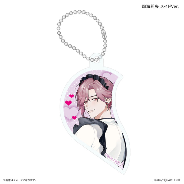 《校內戀愛就會被開除♡》校內戀愛就會被開除 心形連結壓克力鑰匙圈 四海莉央 女僕版