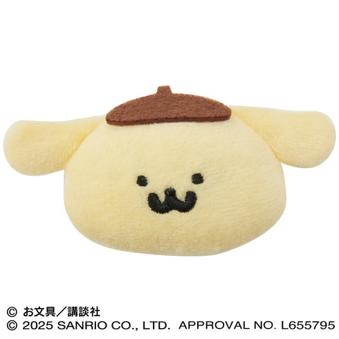 『ポムポムプリン×お文具といっしょ』もふもふバッジ 3 ポムポムプリン