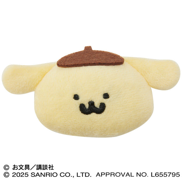 『ポムポムプリン×お文具といっしょ』もふもふバッジ 3 ポムポムプリン