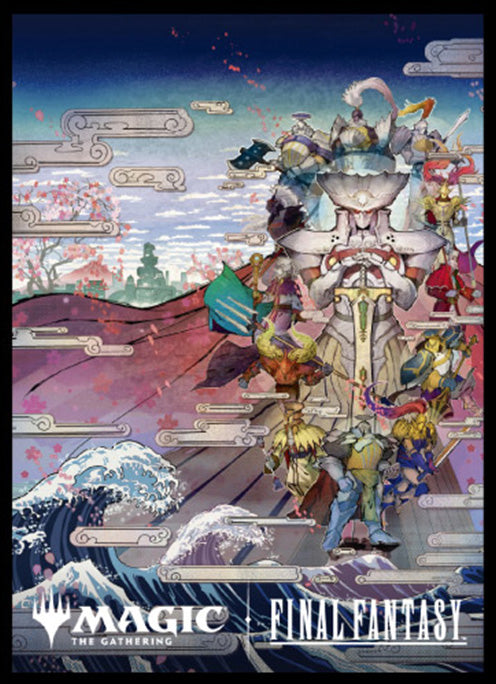 『マジックザギャザリング』マジックザギャザリング――FINAL FANTASY プレイヤーズカードスリーブ MFS-56 木版画 ボーダーレス版 召喚:ナイツオブラウンド