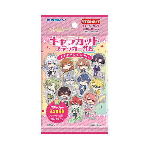 《缤纷桃子》【食品玩具】角色造型贴纸口香糖 心动彩虹【盒装】