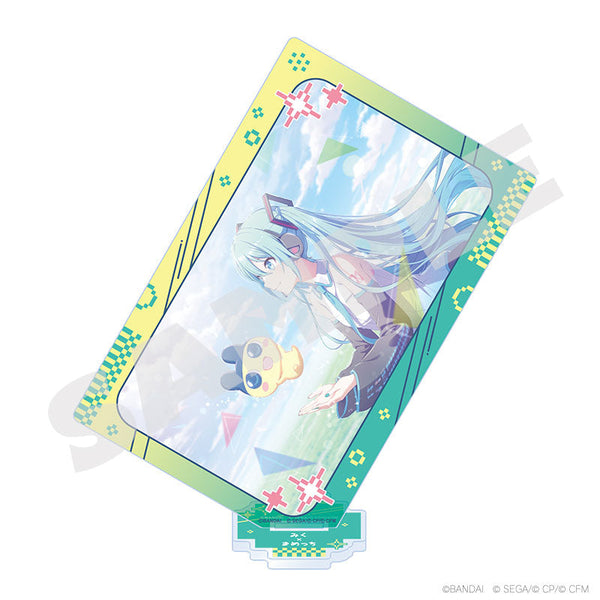 『プロジェクトセカイ カラフルステージ! feat. 初音ミク』プロジェクトセカイ カラフルステージ! feat. 初音ミク×たまごっち カード型アクリルスタンド 初音ミク×まめっち1