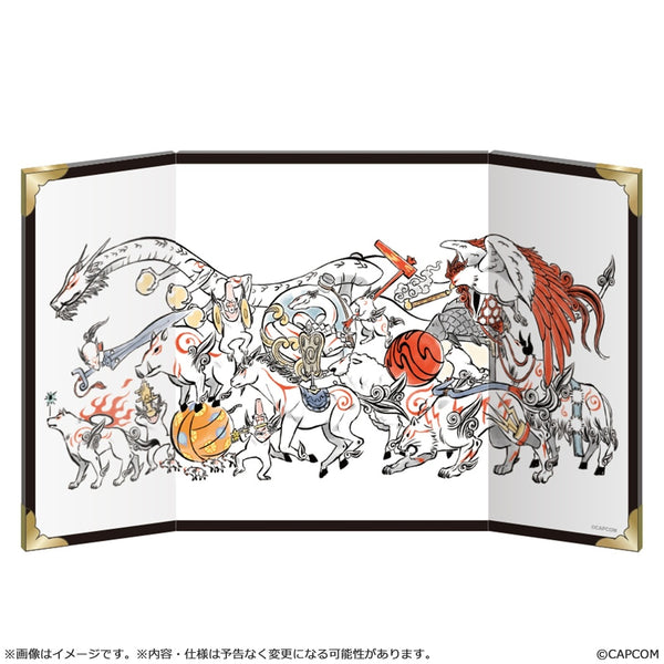 『大神』20周年記念 復刻アート企画 ミニ屏風 筆神大行進 -10周年より-