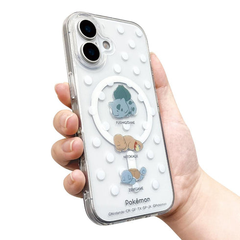 『ポケットモンスター』iPhone17対応 MagSafe対応ケース フシギダネ&ヒトカゲ&ゼニガメ(ねむる)